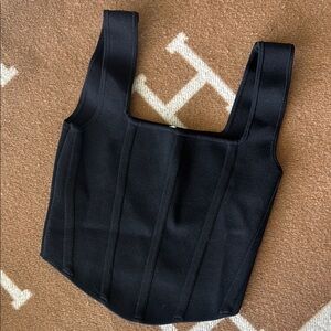 Black Sleeveless Crop Top